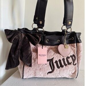 Juicy Couture Pink Brown Vintage Dreams Tote Daydreamer Brand New Dusty Blush